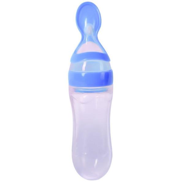 Silicone Baby Spoon Feeder Bottle – Safe & Easy Squeeze Feeding