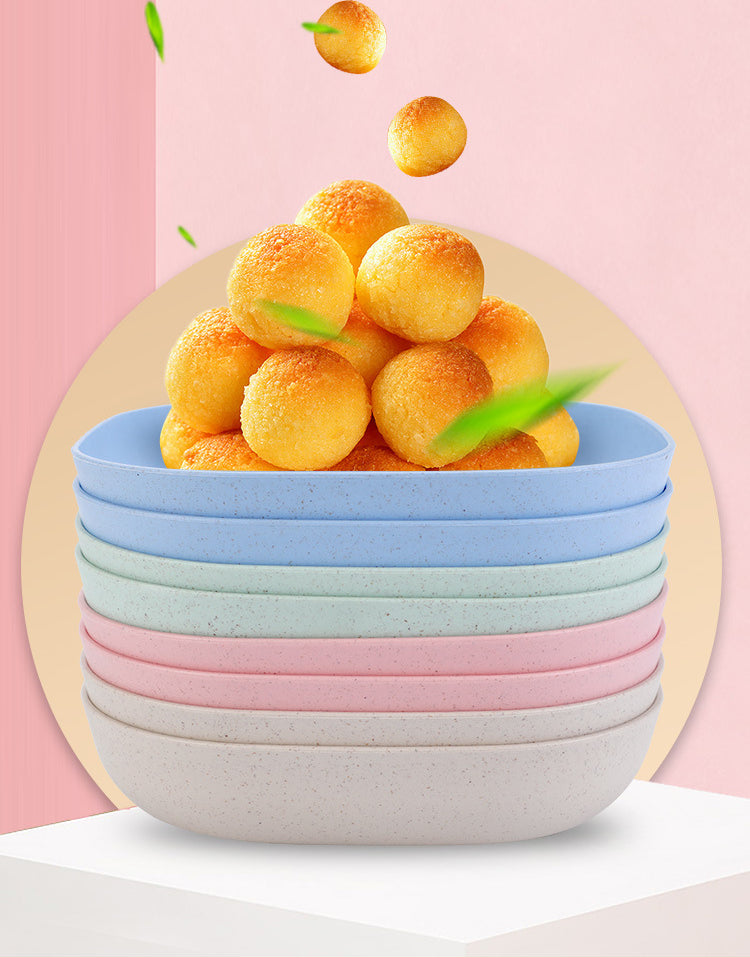 Eco-Friendly Plastic Bone Dish Set – 10 Pcs Snack Plates