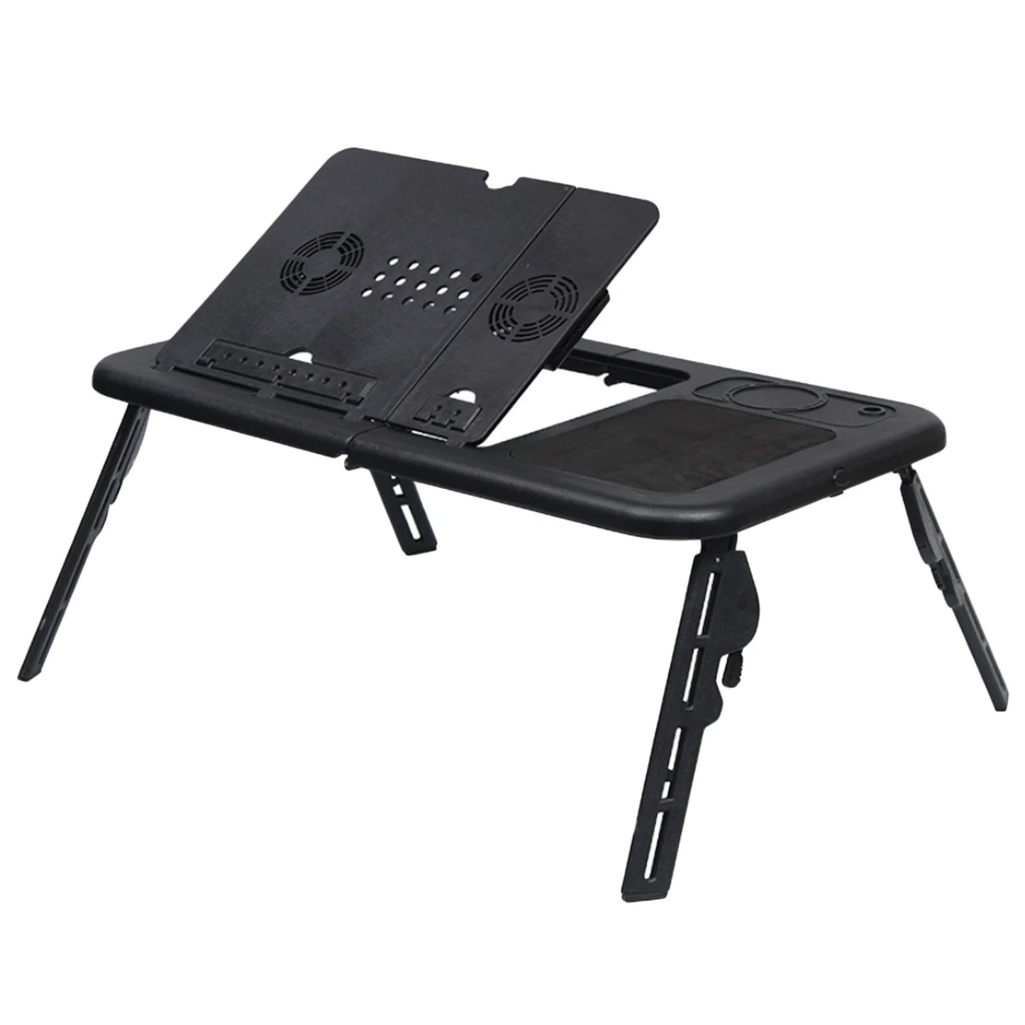 Foldable Laptop Table with Cooling Fan – Portable Bed & Study Desk