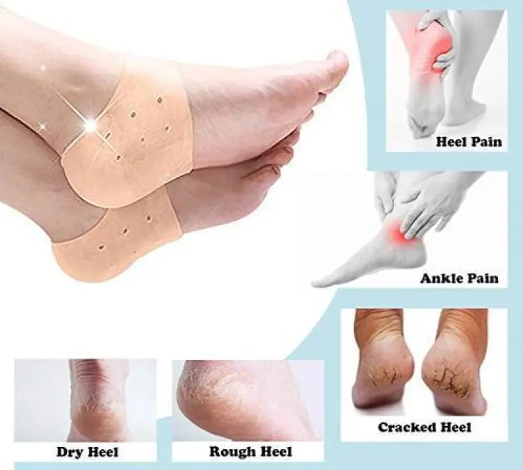 Silicone Heel Pain Relief Set – Anti-Crack Unisex Heel Cushions
