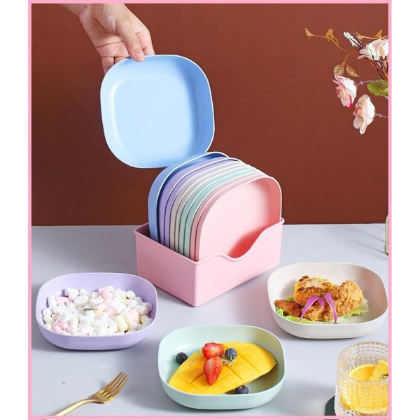 Eco-Friendly Plastic Bone Dish Set – 10 Pcs Snack Plates