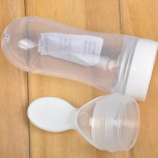 Silicone Baby Spoon Feeder Bottle – Safe & Easy Squeeze Feeding