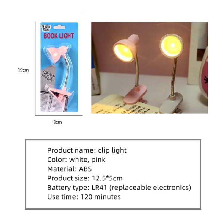 LED Clip-On Reading Lamp – Eye-Care Night Light for Books & Bedside