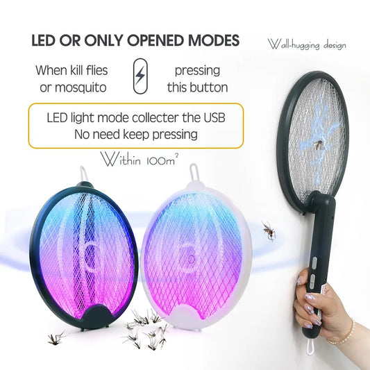 Foldable Electric Mosquito Killer Racket – Rechargeable Bug Zapper