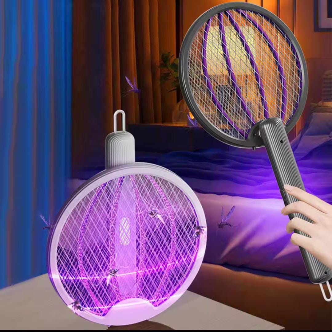 Foldable Electric Mosquito Killer Racket – Rechargeable Bug Zapper