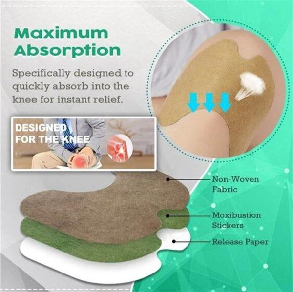 Herbal Knee Pain Relief Patches – 12 Pcs
