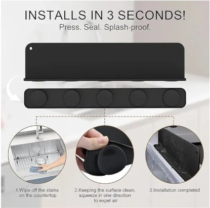 Silicone Sink Splash Guard with Suction – Flexible Water Stopper for Kitchen & Bathroom