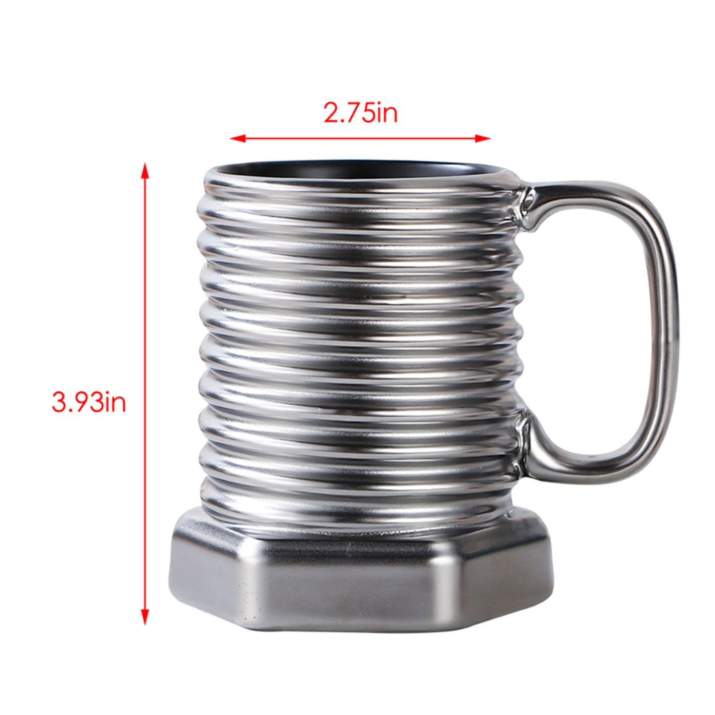 Screw Shape Ceramic Coffee Mug – Novelty 3D Porcelain Cup
