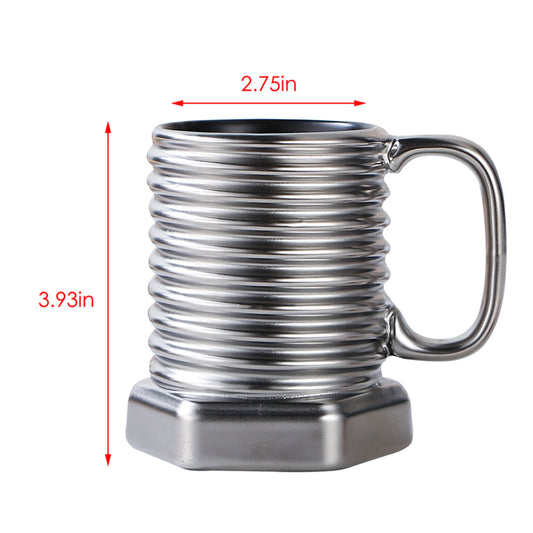 Screw Shape Ceramic Coffee Mug – Novelty 3D Porcelain Cup
