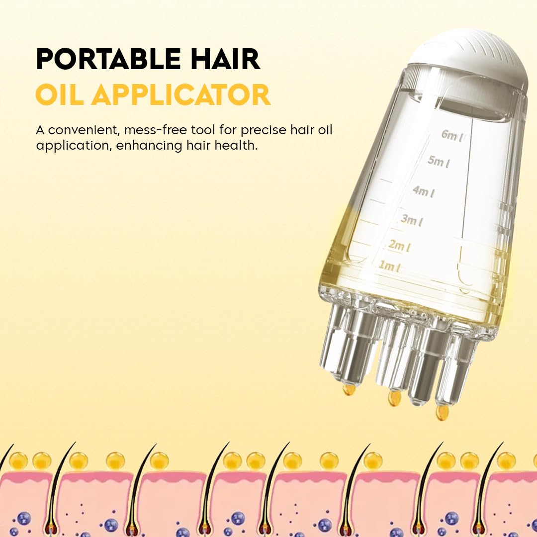 Scalp Hair Oil Applicator Comb – Portable 6ml Bottle for Precise Application