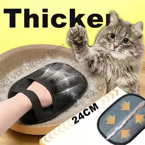 Pet Hair Remover Grooming Gloves – Washable & Portable