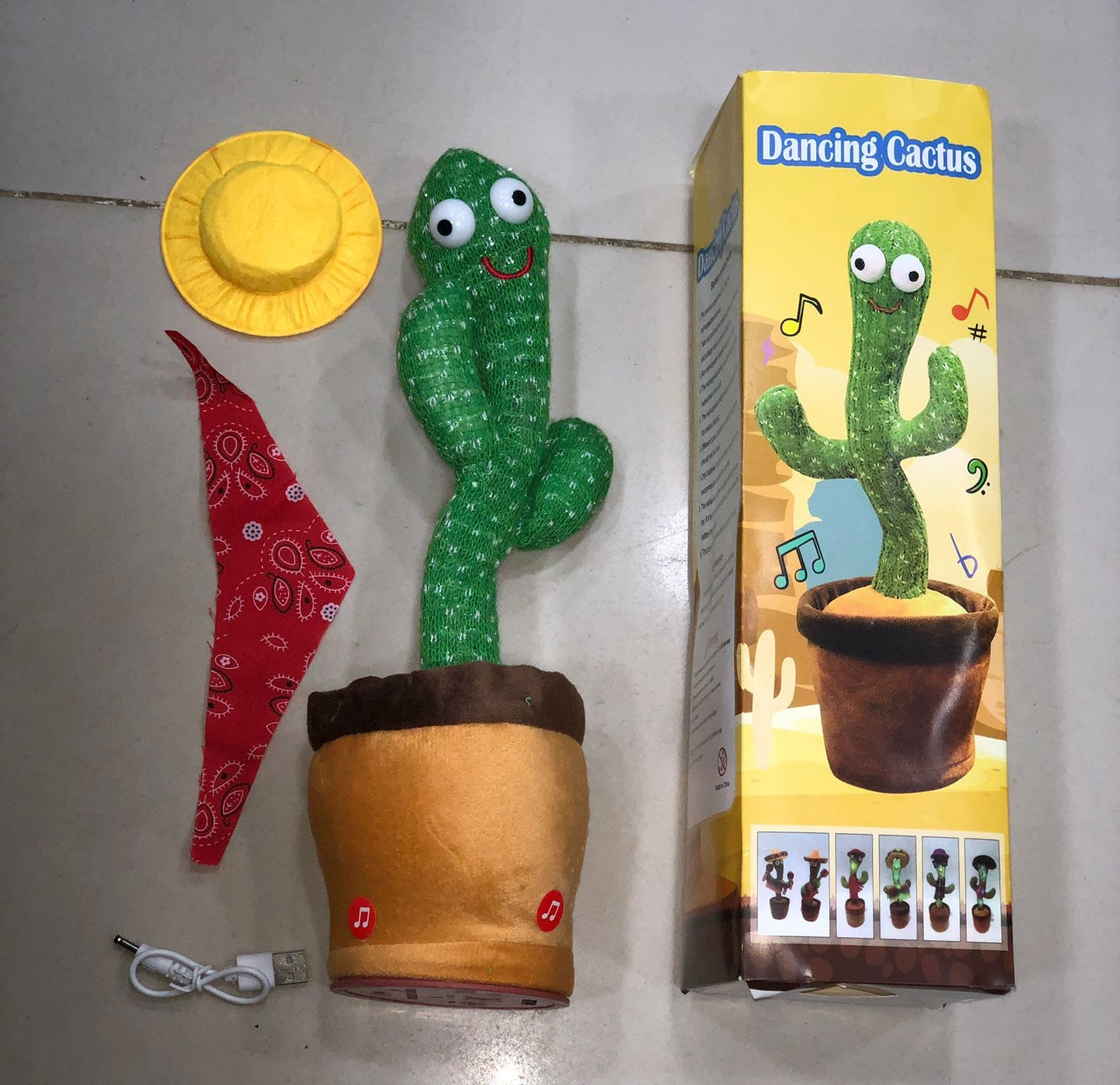 Dancing Cactus Toy – Singing, Talking & Voice Recording Plush for Kids