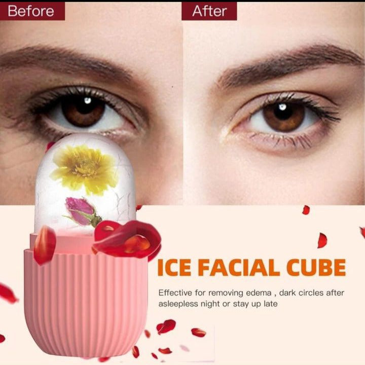 Silicone Ice Facial Roller – Cryotherapy Beauty Tool for Face, Eyes & Neck