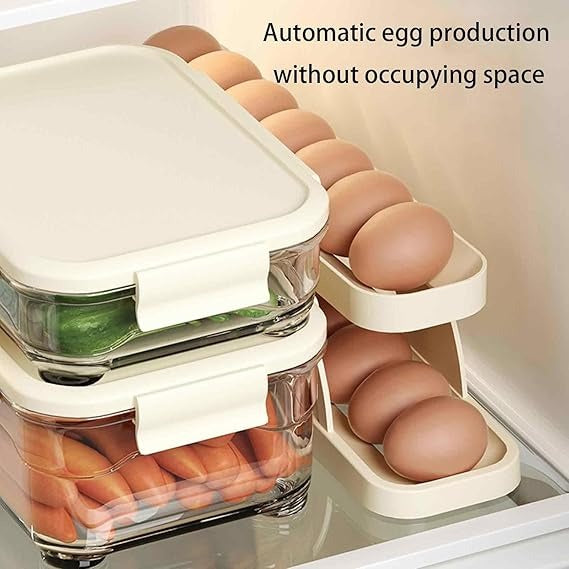 15 Egg Rolling Storage Box – Fridge Organizer
