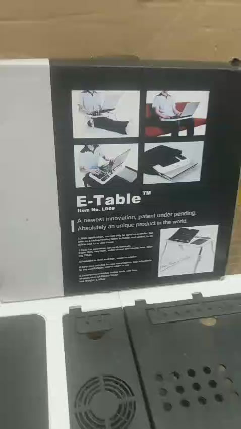 Foldable Laptop Table with Cooling Fan – Portable Bed & Study Desk